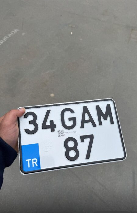 Mühürlü Karekodlu Motorsiklet Plaka